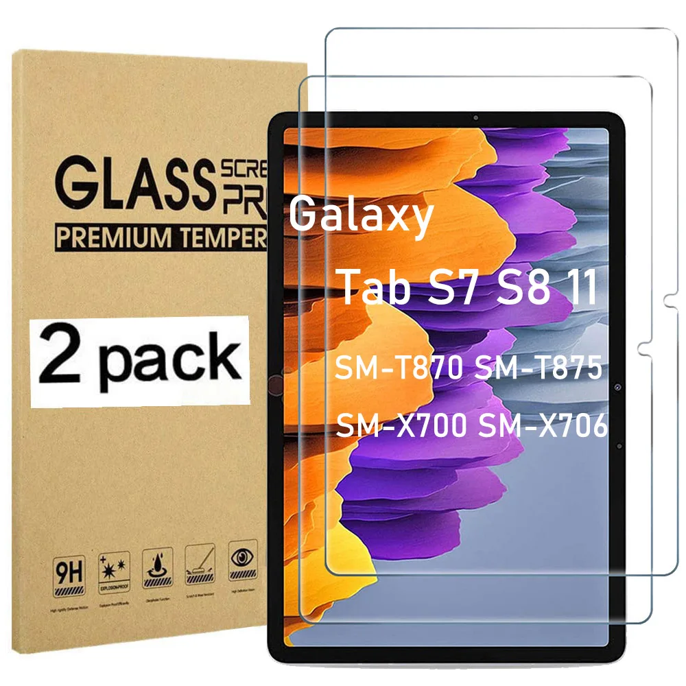 (2 Pack)Tempered Glass For Samsung Galaxy Tab S7 S8 11 2020 2022 SM-T870 SM-T875 SM-X800 SM-X806 Tablet Screen Protector Film
(2 Pack)Tempered Glass For Samsung Galaxy Tab S7 S8 11 2020 2022 SM-T870 SM-T875 SM-X800 SM-X806 Tablet Screen Protector Film