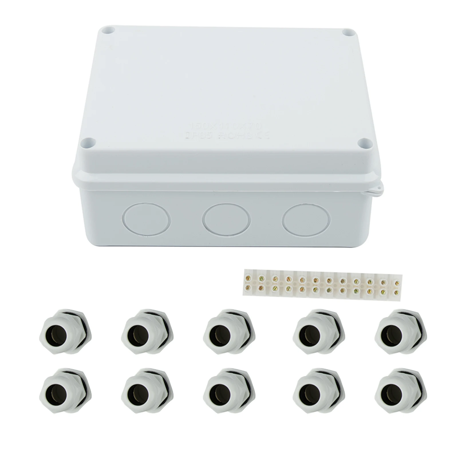 Set Junction Box ABS Material Corrosion-proof Durable Dustproof Multiple Inlet Points Protection Class IP65 Brand New
Set Junction Box ABS Material Corrosion-proof Durable Dustproof Multiple Inlet Points Protection Class IP65 Brand New