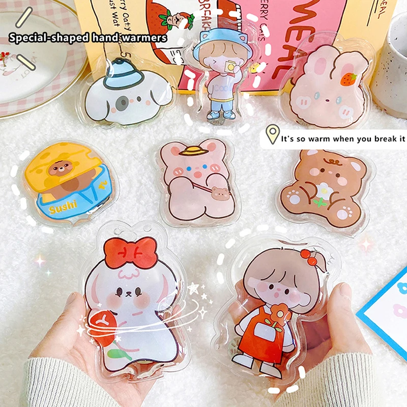 8 Styles Mini Winter Reusable Gel Hand Warmer Cute Cartoon Instant Self Heating Pack Warmer Portable Hot Water Bottle Bags 
8 Styles Mini Winter Reusable Gel Hand Warmer Cute Cartoon Instant Self Heating Pack Warmer Portable Hot Water Bottle Bags