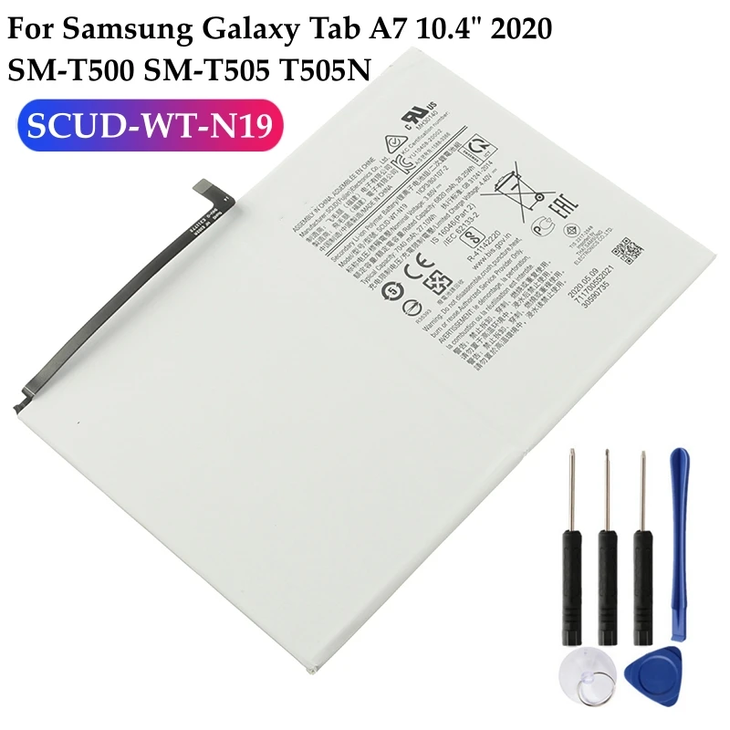 Фотобатарея для Samsung Galaxy Tab A7 10 4 дюйма фотосессия 2020 емкость T505N запасная часть