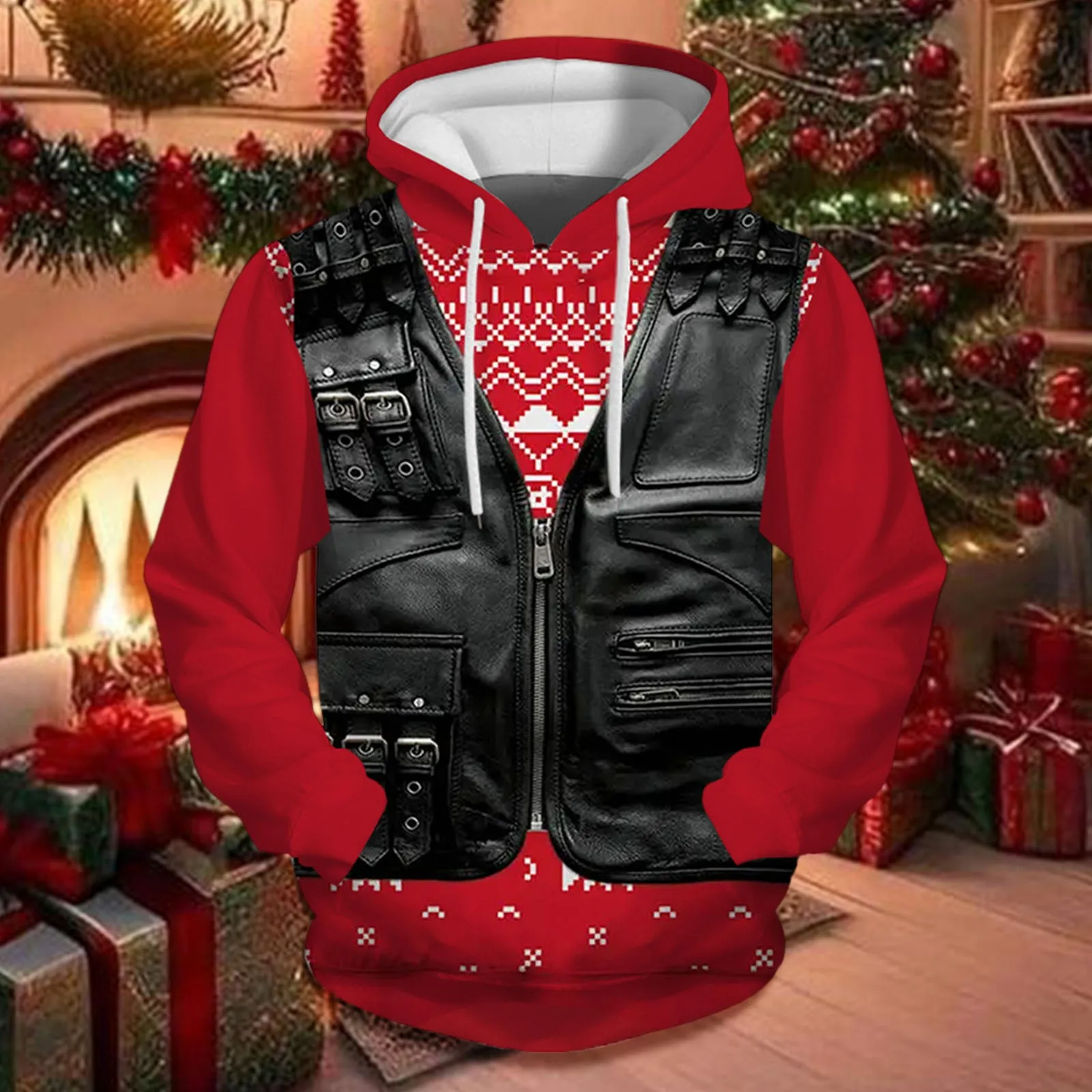 2023 New Autumn And Winter Man's Christmas Quirky Print Long Sleeve Pullover Sweatshirts Funny Loose Casual Hoodies With Pocket
2023 New Autumn And Winter Man's Christmas Quirky Print Long Sleeve Pullover Sweatshirts Funny Loose Casual Hoodies With Pocket