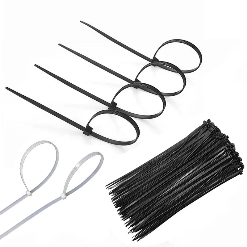 100 PCS 3# 4# 5# Self-locking Plastic Nylon Cable Tie Zip Fastening Ring Wire Wraps Strap Black White Color
100 PCS 3# 4# 5# Self-locking Plastic Nylon Cable Tie Zip Fastening Ring Wire Wraps Strap Black White Color