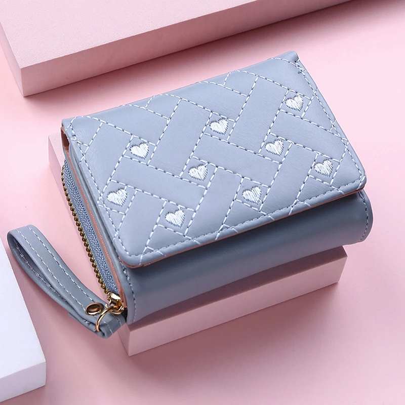 Women's Wallet For Pu Leather Fashion Embroidered Love Tri-Fold Small Wallet Card Holder Multi-Card Slot Coin Purses New
Women's Wallet For Pu Leather Fashion Embroidered Love Tri-Fold Small Wallet Card Holder Multi-Card Slot Coin Purses New