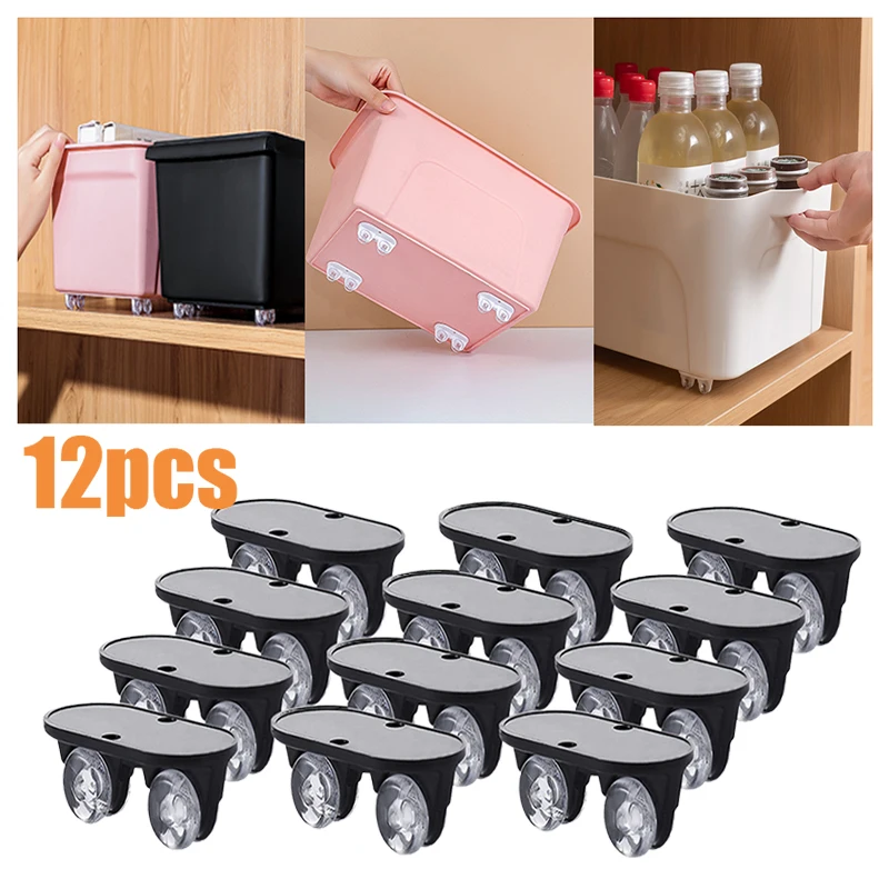 12PCS Mini Furniture Caster Wheel Storage Box Pulley Tools Trash Can Bottom Self Adhesive No Scratches Rollers Household Gadgets
12PCS Mini Furniture Caster Wheel Storage Box Pulley Tools Trash Can Bottom Self Adhesive No Scratches Rollers Household Gadgets