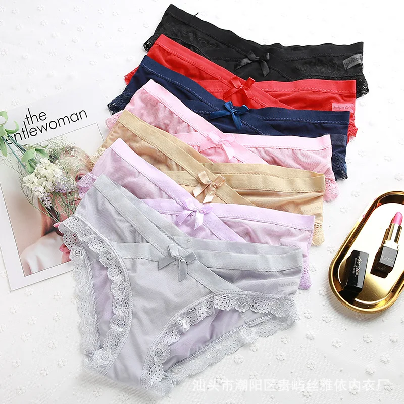 2022 Sexy lace Panties traceless low waist ultra-thin Gauze bow women's briefs M-XL
2022 Sexy lace Panties traceless low waist ultra-thin Gauze bow women's briefs M-XL