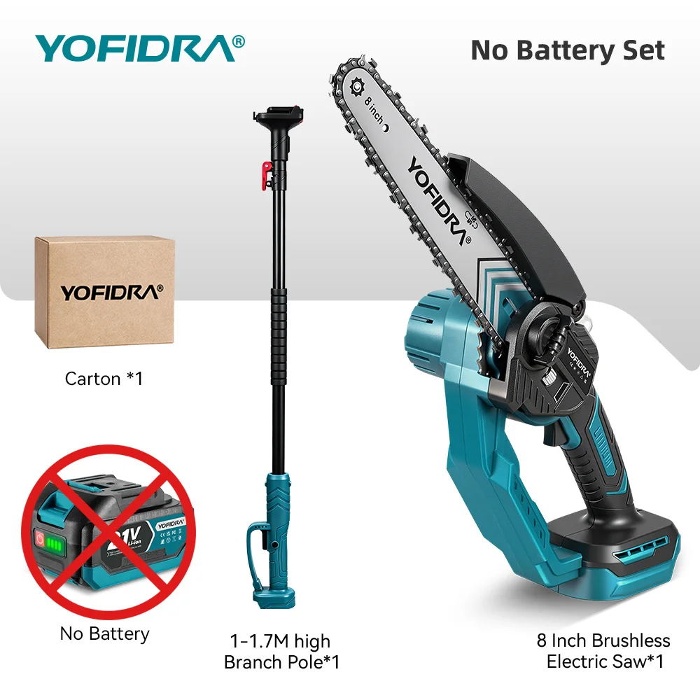 YOFIDRA 8-дюймовая бесщеточная телескопическая пила 18В
YOFIDRA 8-дюймовая бесщеточная телескопическая пила 18В