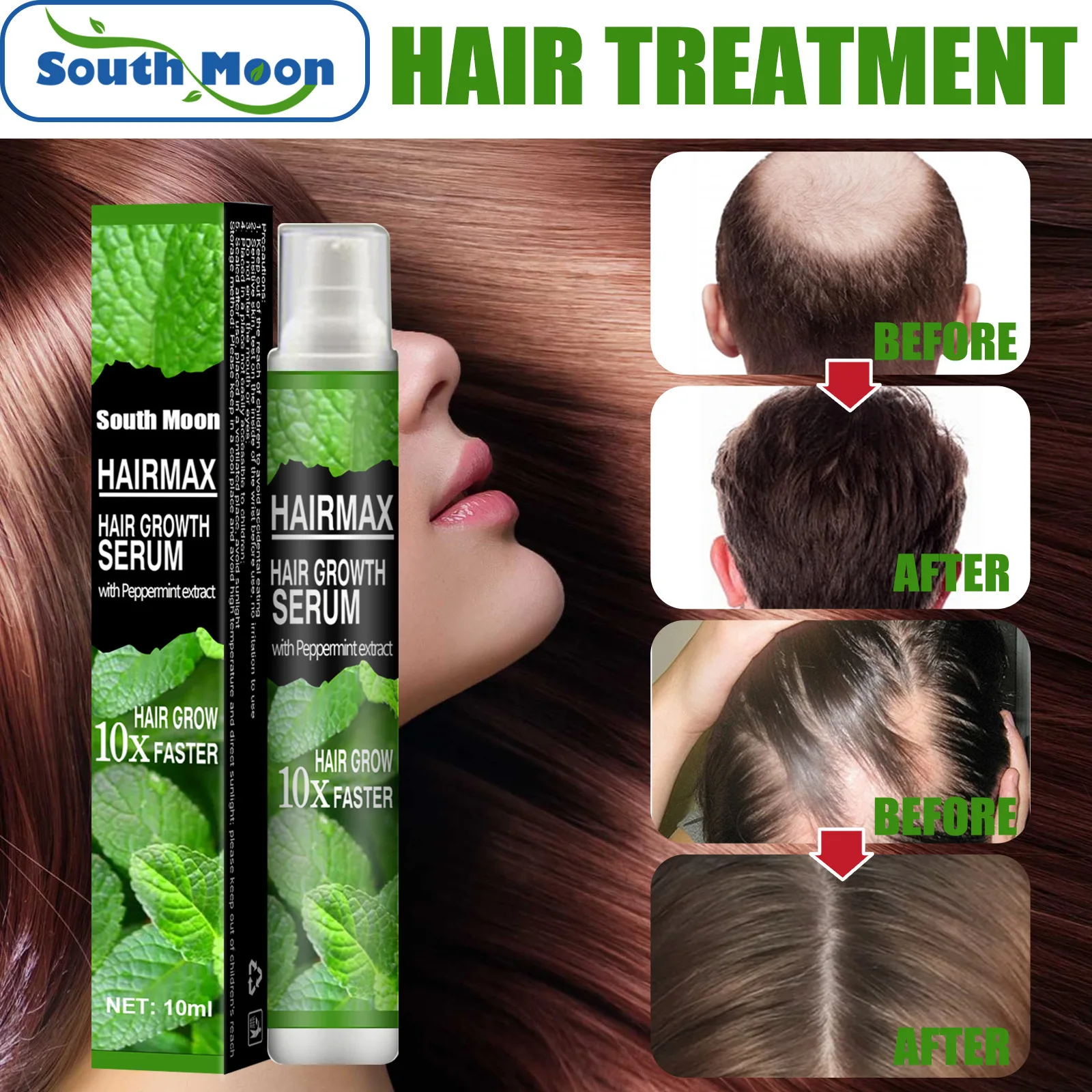 Peppermint Long Hair Spray Moisturizing Hydrating Strong Hair Long Hair Prevents Falling Hair Nourishing Scalp Treatment 10ml
Peppermint Long Hair Spray Moisturizing Hydrating Strong Hair Long Hair Prevents Falling Hair Nourishing Scalp Treatment 10ml