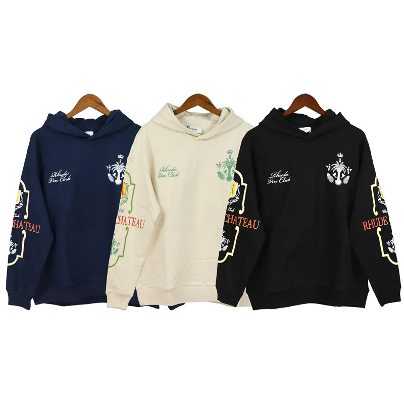 23SS New Autumn And Winter Couple Hoodie RHUDE 400G Terry Versatile Hoodie Pullover For Men And Women
23SS New Autumn And Winter Couple Hoodie RHUDE 400G Terry Versatile Hoodie Pullover For Men And Women