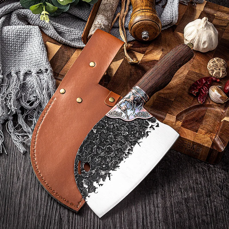 Forged Kitchen Chef Knife 5Cr15 Stainless Steel Meat Slicing Vegetables Cutter Bone Chopping Butcher Cleaver with Cover Gift Box
Forged Kitchen Chef Knife 5Cr15 Stainless Steel Meat Slicing Vegetables Cutter Bone Chopping Butcher Cleaver with Cover Gift Box