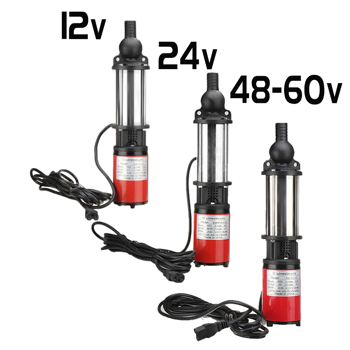 300W 12V 24V 48V-60V High Lift 15m Submersible Deep Well Pump Stainless Steel Solar Water Pump Garden Agricultural Irrigation
300W 12V 24V 48V-60V High Lift 15m Submersible Deep Well Pump Stainless Steel Solar Water Pump Garden Agricultural Irrigation