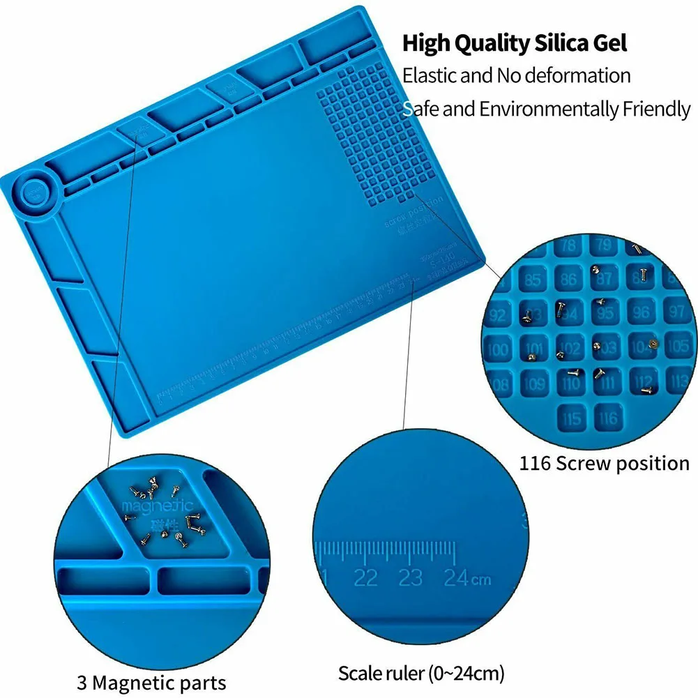 1 Pc Insulation Pad Heating Table Silicone Soldering Pad Magnetic Soldering Table Cover Worktable Pad Repair Tool Station
1 Pc Insulation Pad Heating Table Silicone Soldering Pad Magnetic Soldering Table Cover Worktable Pad Repair Tool Station