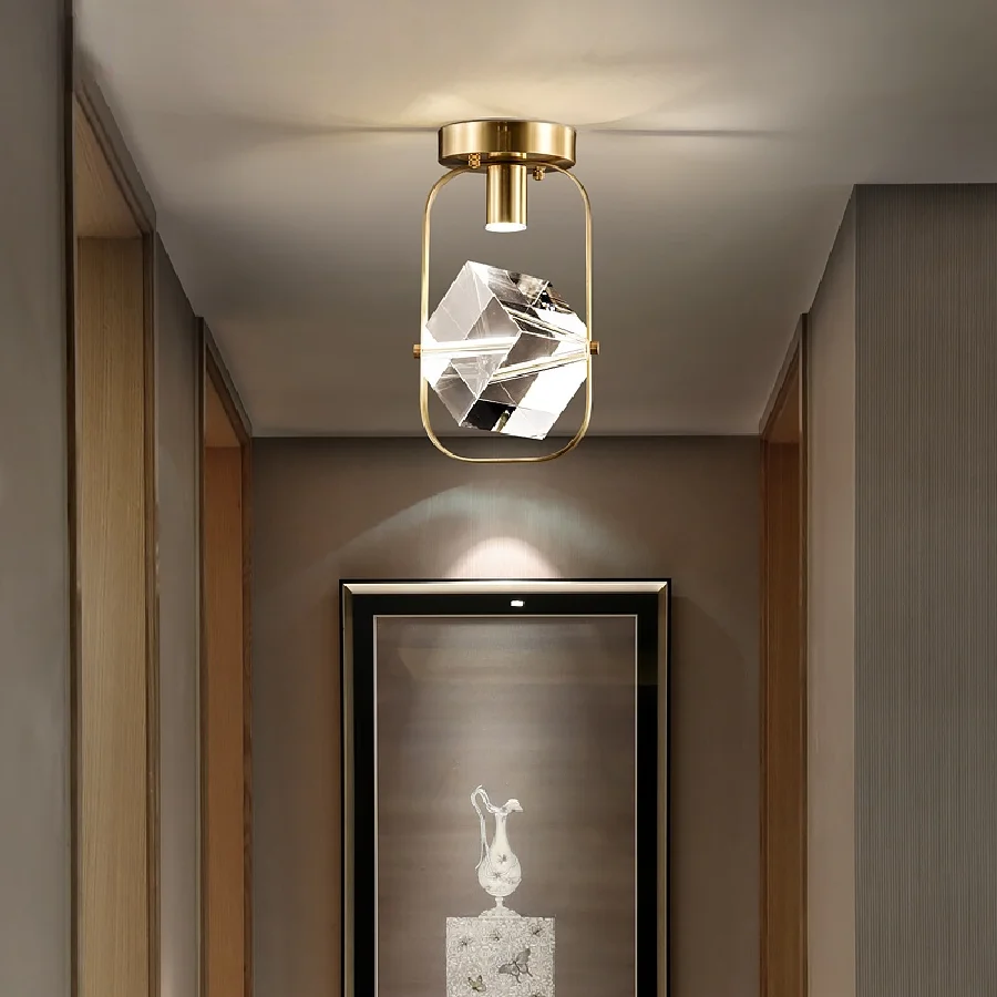 Modern LED Crystal Ceiling Lamp for Living Room Aisle Porch Square Crystal Design Home Indoor Decoration Lighting Fixture
Modern LED Crystal Ceiling Lamp for Living Room Aisle Porch Square Crystal Design Home Indoor Decoration Lighting Fixture