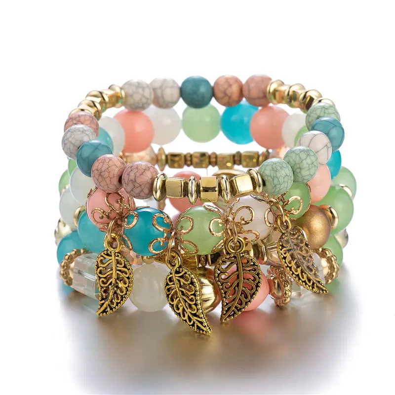New 2022 Bohemian Hand-crafted Multi-layer Glass Bead Bracelet Leaf Bracelet
New 2022 Bohemian Hand-crafted Multi-layer Glass Bead Bracelet Leaf Bracelet