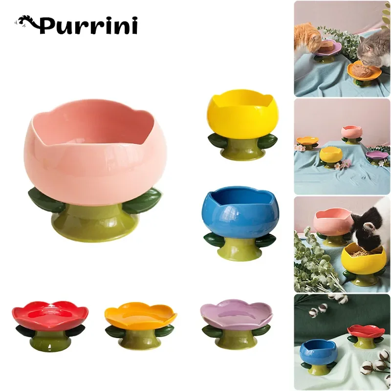 600ml Flower Ceramic Cat Bowl High Foot Protection Food Basin Dog Plate Kitten Puppy Small Medium Feeding Drinking Pet Supplies
600ml Flower Ceramic Cat Bowl High Foot Protection Food Basin Dog Plate Kitten Puppy Small Medium Feeding Drinking Pet Supplies