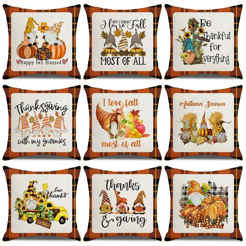 Autumn Throw Pillow Cover Square Fall Pumpkin Gnome Sunflower Pillowcase
Autumn Throw Pillow Cover Square Fall Pumpkin Gnome Sunflower Pillowcase