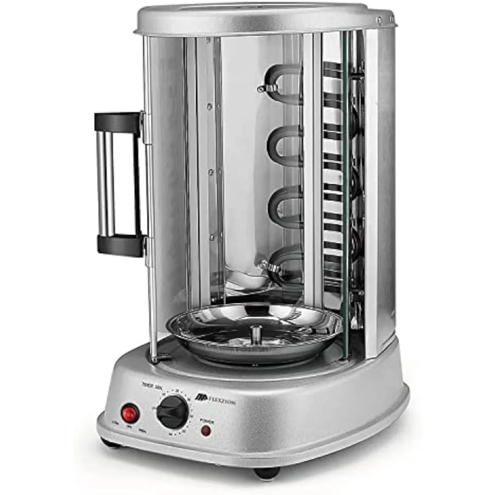 Flexzion Vertical Rotisserie Oven Grill - Countertop Shawarma Machine Kebab Electric Cooker Rotating Oven, Stainless Steel
Flexzion Vertical Rotisserie Oven Grill - Countertop Shawarma Machine Kebab Electric Cooker Rotating Oven, Stainless Steel