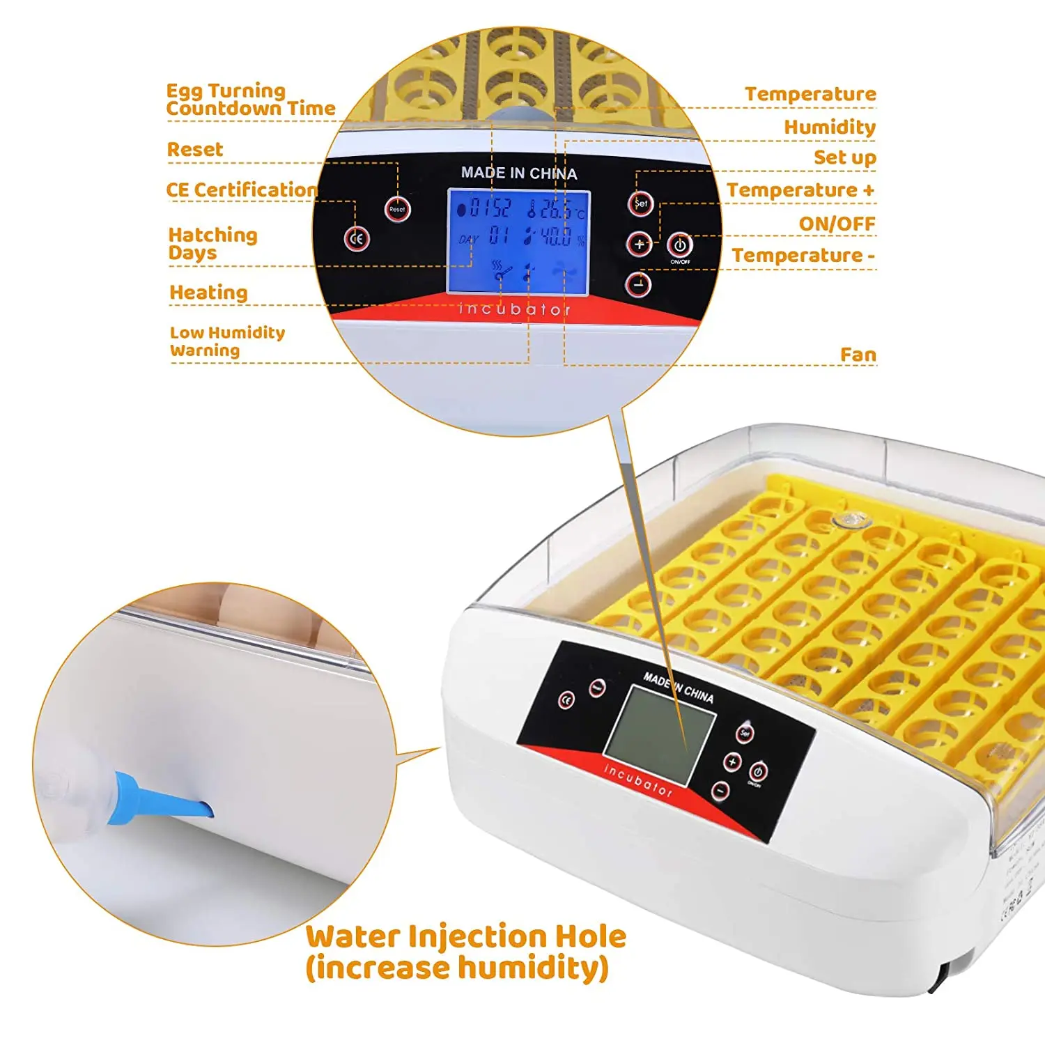 Fully Automatic Incubator 55 Eggs BRUTAPARAT Surface Incubator Incubator Incubator
Fully Automatic Incubator 55 Eggs BRUTAPARAT Surface Incubator Incubator Incubator