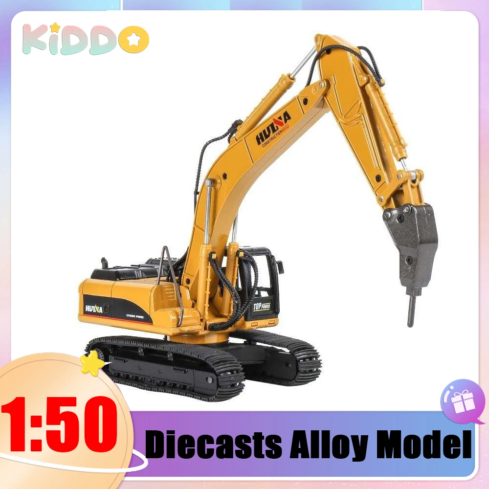 

Huina 1:50 Diecasts Alloy Car Toy Vehicles Backhoe Loader Dump Truck Bulldozer Model Excavator Toys Collectables Christmas Gifts