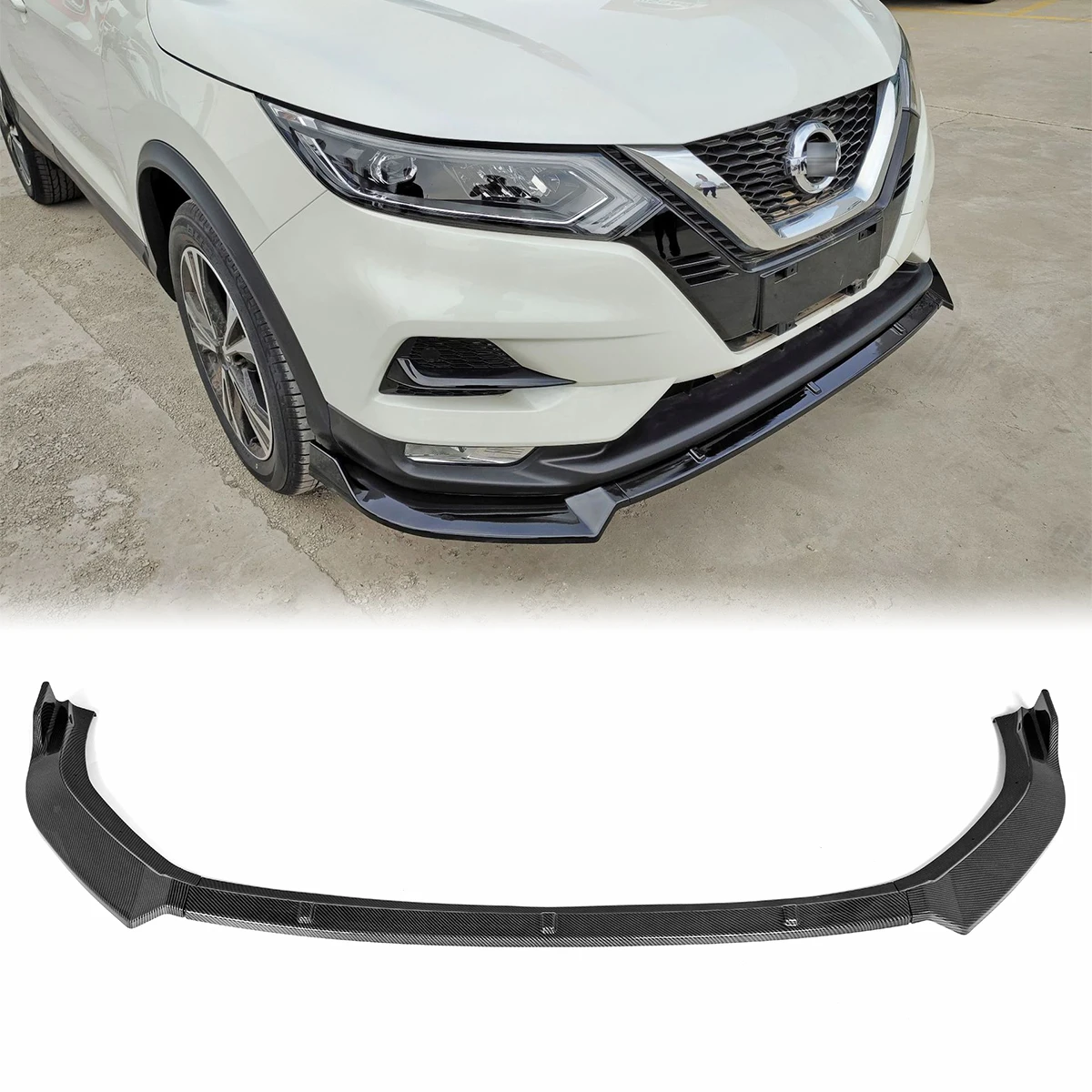 3PCS Front Bumper Lip Splitter Body Kit Protection Spoiler For Nissan Qashqai 2019-2020 Car Styling Black Carbon Fiber Look
3PCS Front Bumper Lip Splitter Body Kit Protection Spoiler For Nissan Qashqai 2019-2020 Car Styling Black Carbon Fiber Look