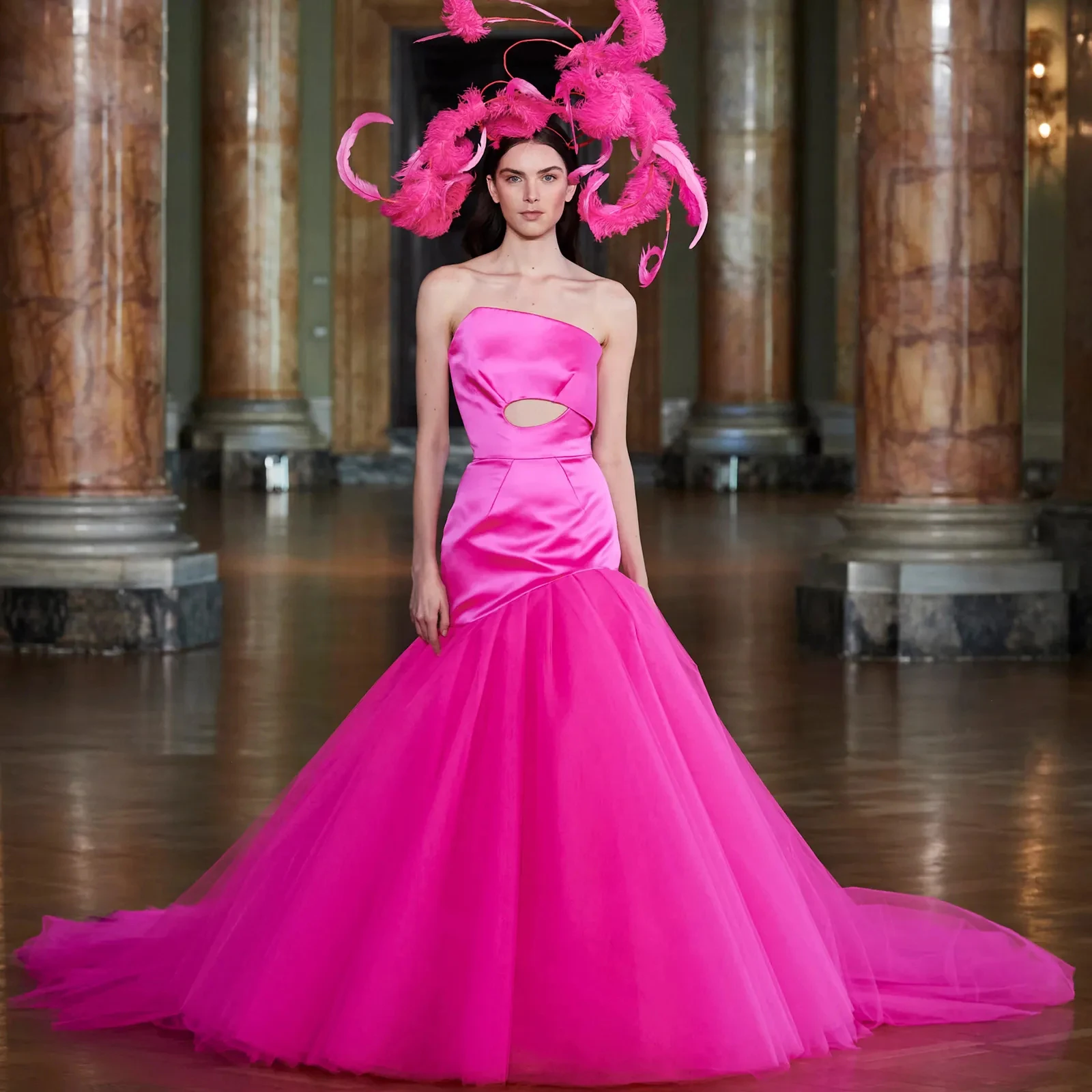 Eye Catching Hot Pink Mermaid Long Formal Party Dresses Puffy Tutu Tulle Bottom Strapless Fashion Prom Gowns
Eye Catching Hot Pink Mermaid Long Formal Party Dresses Puffy Tutu Tulle Bottom Strapless Fashion Prom Gowns
