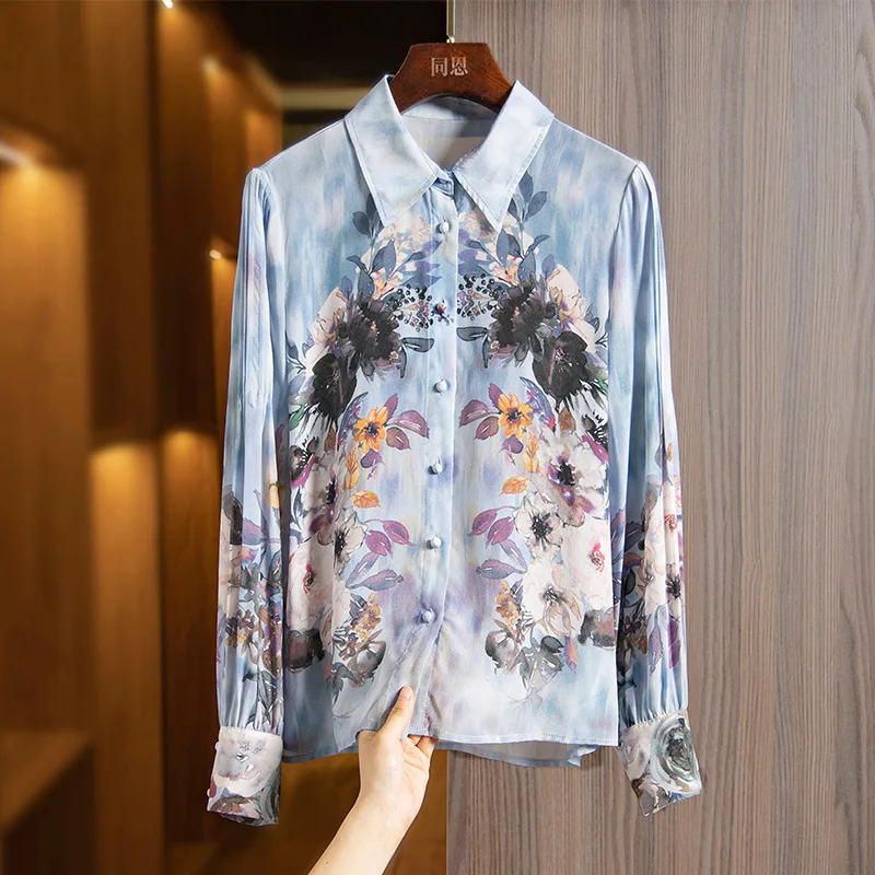 Formal Printed Silk Shirt for Women's 2023 Summer New Long Sleeved Versatile French Chic Loose Fitting Top Blouse Women Clothing
Formal Printed Silk Shirt for Women's 2023 Summer New Long Sleeved Versatile French Chic Loose Fitting Top Blouse Women Clothing
