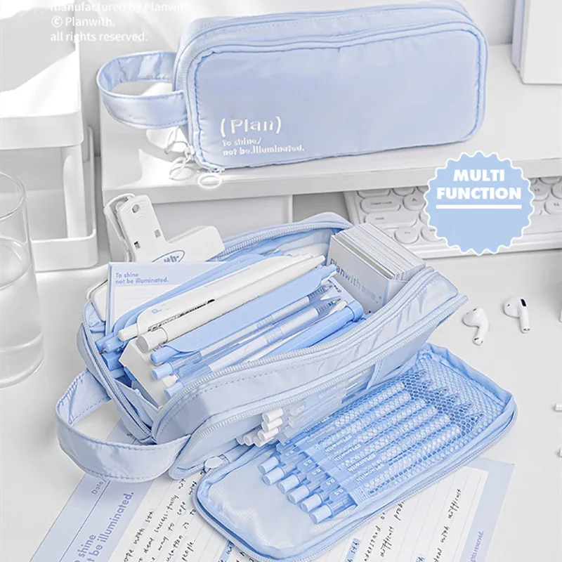Simplicity Pencil Case Fashion Lovely Solid Color Pencil Bag High Capacity Stationery Scrapbook Storage Bag Student Supplies
Simplicity Pencil Case Fashion Lovely Solid Color Pencil Bag High Capacity Stationery Scrapbook Storage Bag Student Supplies