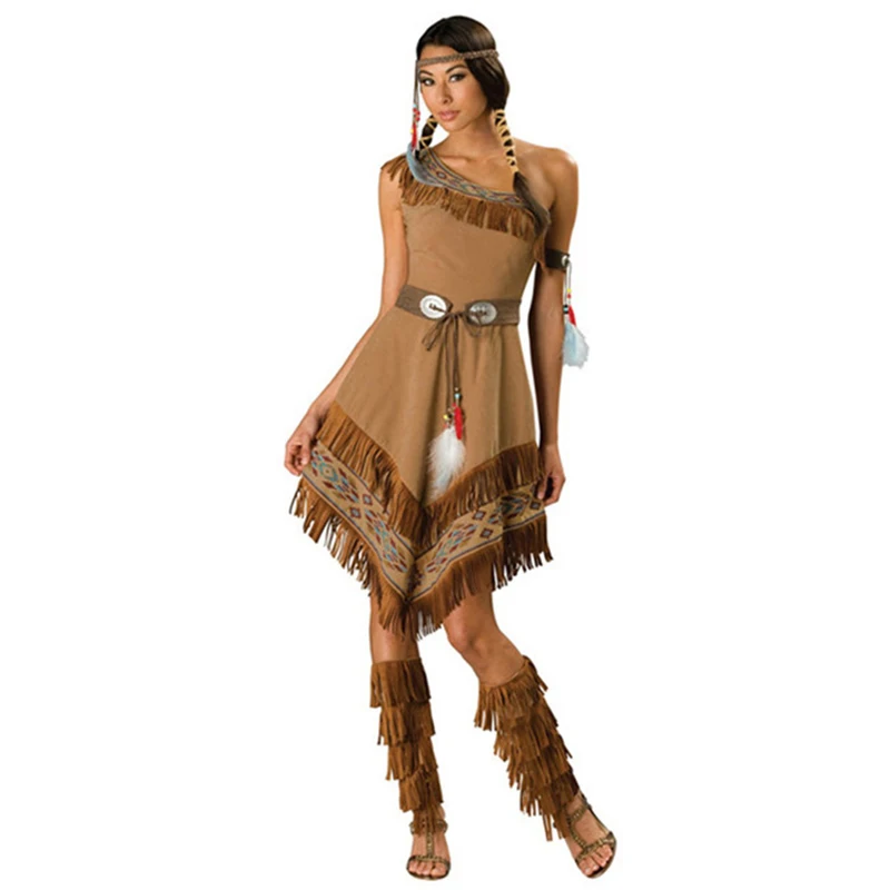 Women Native Indian Princess Goddess Costume Dresses Adult Female Halloween Purim Party Mardi Gras Fancy Dress Uniform 
Women Native Indian Princess Goddess Costume Dresses Adult Female Halloween Purim Party Mardi Gras Fancy Dress Uniform