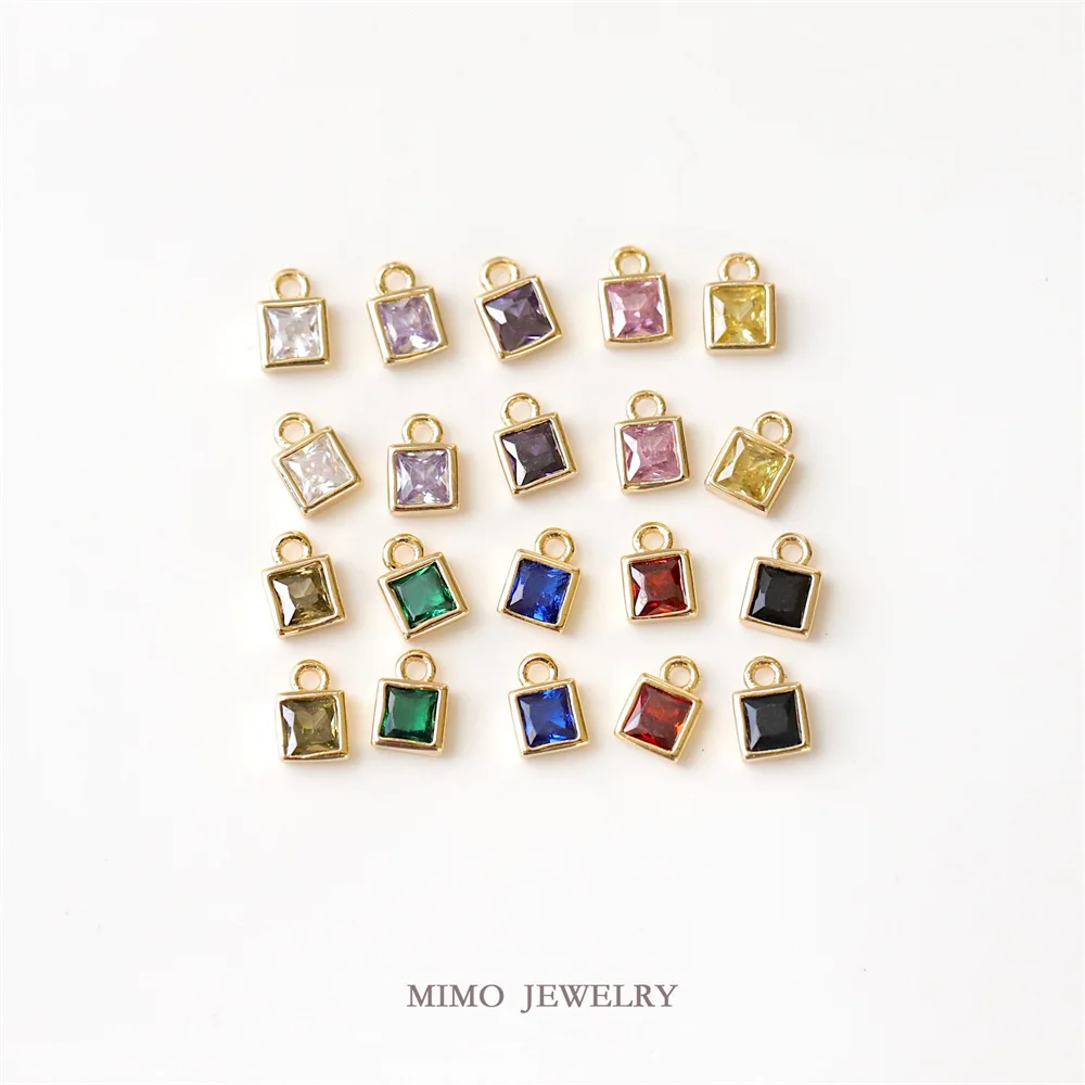 MIMO JEWELRY Copper plated real gold custom micro-set zirconia mini wrap small square square DIY pendant
MIMO JEWELRY Copper plated real gold custom micro-set zirconia mini wrap small square square DIY pendant