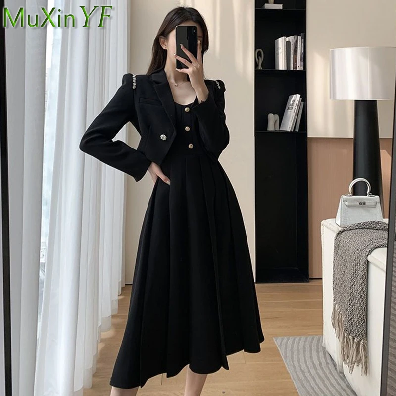 Women's Spring Autumn Fashion Short Suit Blazers Dress 1 or 2 Piece Set Korean Office Lady Elegant Set Auger Coat Dresses Outfit
Women's Spring Autumn Fashion Short Suit Blazers Dress 1 or 2 Piece Set Korean Office Lady Elegant Set Auger Coat Dresses Outfit