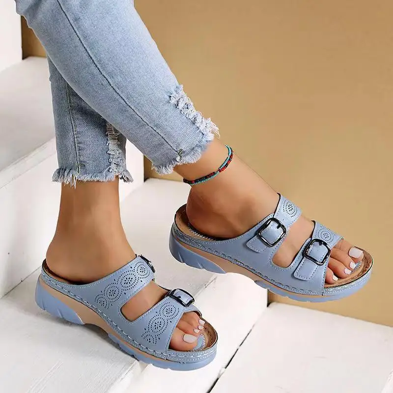 Women Wedge Sandals Casual platform shoes Beach Flip Flops Premium Orthopedic Open Toe Sandals Vintage Leather Platform Shoes
Women Wedge Sandals Casual platform shoes Beach Flip Flops Premium Orthopedic Open Toe Sandals Vintage Leather Platform Shoes