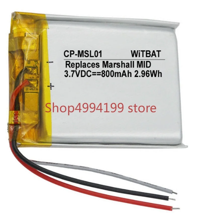 New Battery for Marshall MID bluetooth Headset Li-po Polymer Rechargeable Accumulator Pack Replacement SR603040 3.7V 800mAh
New Battery for Marshall MID bluetooth Headset Li-po Polymer Rechargeable Accumulator Pack Replacement SR603040 3.7V 800mAh