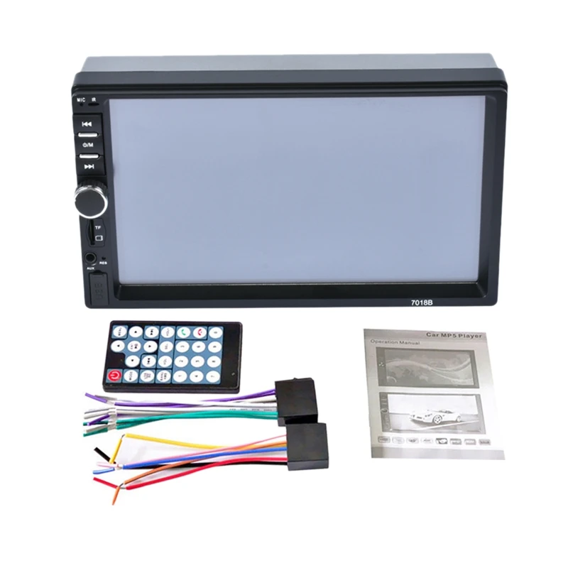 Автомагнитола 2 Din с сенсорным экраном HD 7 дюймов, стерео, Bluetooth, громкой связью, FM-радио, реверсивное изображение с камерой 12 В 7018B
Автомагнитола 2 Din с сенсорным экраном HD 7 дюймов, стерео, Bluetooth, громкой связью, FM-радио, реверсивное изображение с камерой 12 В 7018B