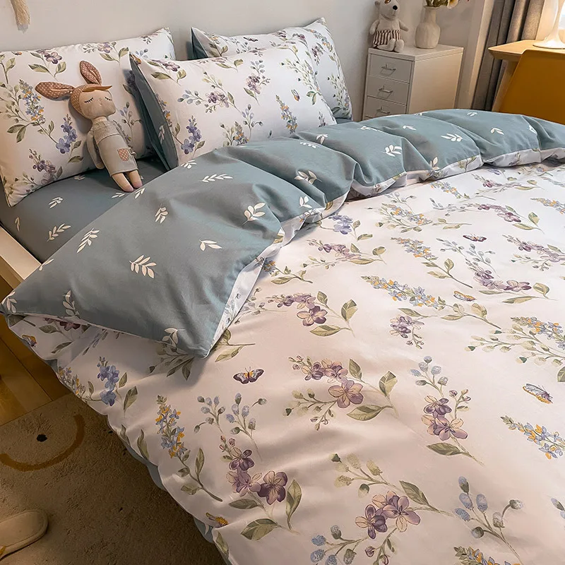 Simple Bed Sheet Set Queen Size Cute Print 100% Cotton Bedding Set Soft Skin Duvet Cover Set With Flat Sheets Quilt Cover Sets
Simple Bed Sheet Set Queen Size Cute Print 100% Cotton Bedding Set Soft Skin Duvet Cover Set With Flat Sheets Quilt Cover Sets