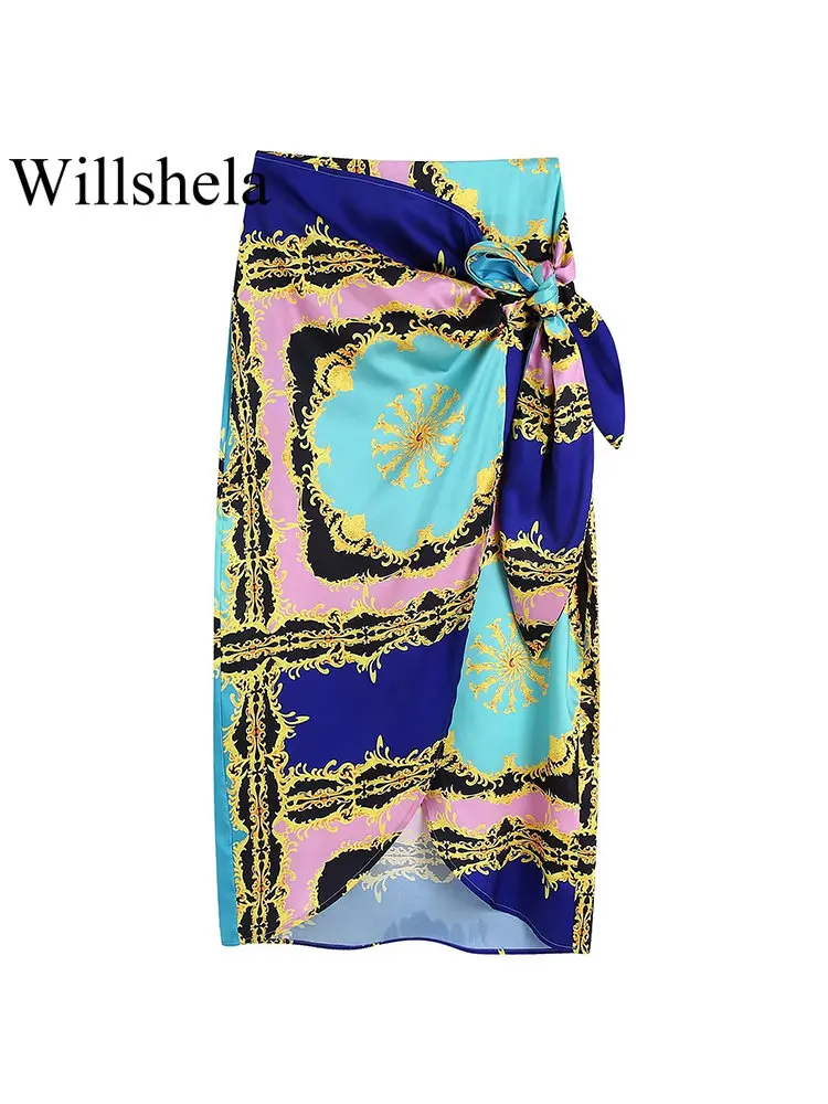 Willshela Women Fashion Printed Side Zipper Bandage Midi Skirt Vintage High Waist Female Chic Lady Skirt Mujer Outfits
Willshela Women Fashion Printed Side Zipper Bandage Midi Skirt Vintage High Waist Female Chic Lady Skirt Mujer Outfits
