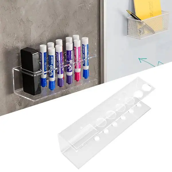 Wall-Mounted Acrylic Dry Erase Marker Holder, 6 Slot Clear Eraser Marker Organizer For Office School Home
Wall-Mounted Acrylic Dry Erase Marker Holder, 6 Slot Clear Eraser Marker Organizer For Office School Home