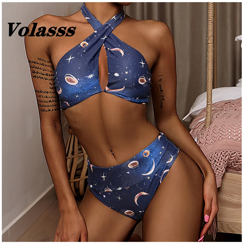 New Star Printing Bikini Set Neck Strap Swimsuit Women High Waist Two Pieces Bathing Suit Push Up Swimwear Female Sexy Beachwear
New Star Printing Bikini Set Neck Strap Swimsuit Women High Waist Two Pieces Bathing Suit Push Up Swimwear Female Sexy Beachwear