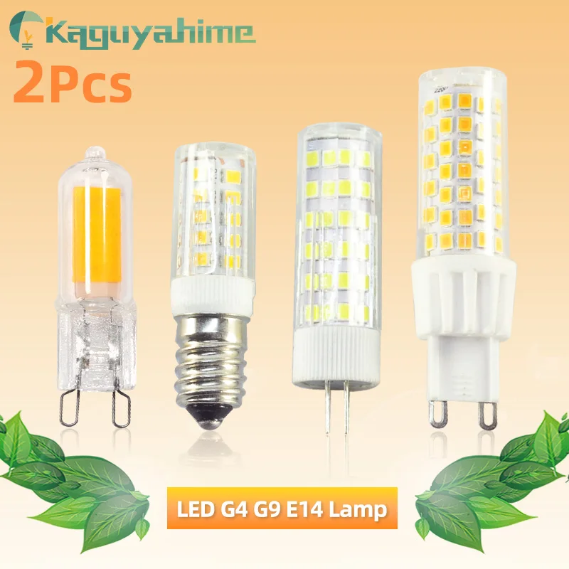 

Kaguyahime 2pcs 220V LED G9 G4 E14 Lamp Bulb Dimmable 3w 5w 9w 12V G4 Bulb Replace Halogen G9 LED Light For Spotlight Chandelier