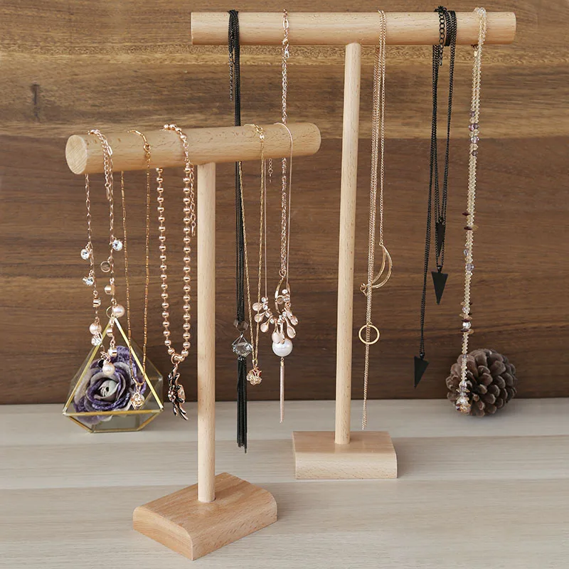 High Quality Wooden Bracelet Chain Watch T-Bar Rack Jewelry Organizer Hard Display Stand Holder Hair Ropes Accessories Case
High Quality Wooden Bracelet Chain Watch T-Bar Rack Jewelry Organizer Hard Display Stand Holder Hair Ropes Accessories Case