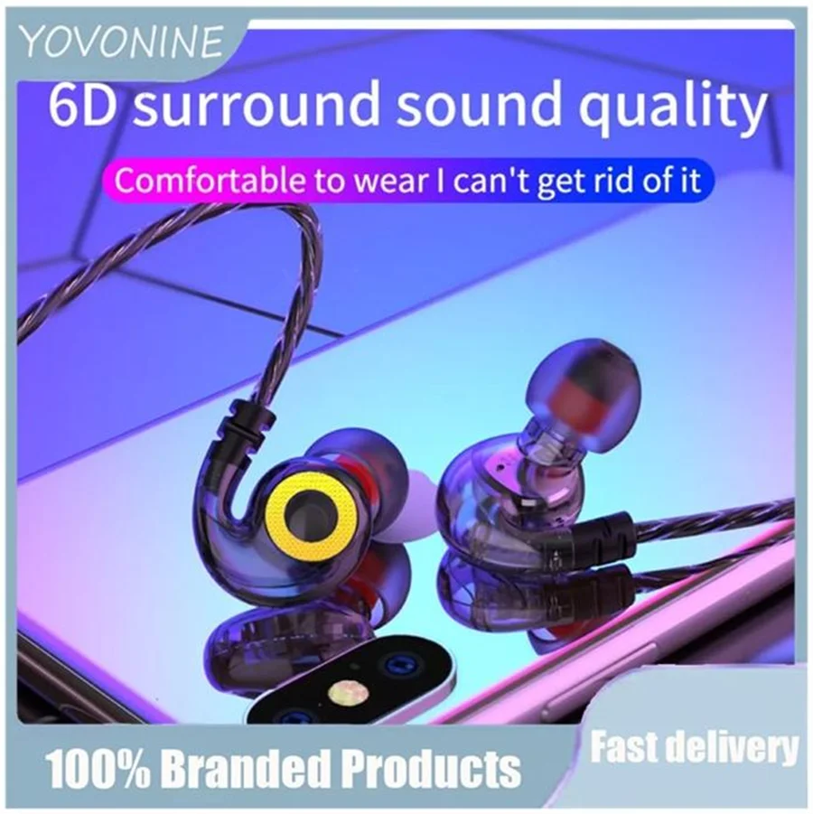 YOVONINE 20-20000Hz 16Ω T05 In-Ear Universal Stereo HiFi Music Wired Earphone Headphone with Microphone TPE Silicone Earphones
YOVONINE 20-20000Hz 16Ω T05 In-Ear Universal Stereo HiFi Music Wired Earphone Headphone with Microphone TPE Silicone Earphones