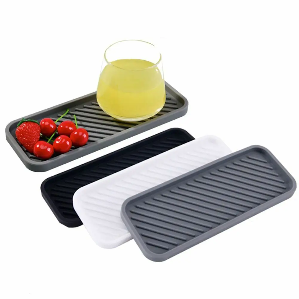 Silicone Storage Trays Soap Dish Drain Tray Sponge Holder Sink Organizer Pad Tableware Drying Mat Kitchen Bathroom Storage Racks
Silicone Storage Trays Soap Dish Drain Tray Sponge Holder Sink Organizer Pad Tableware Drying Mat Kitchen Bathroom Storage Racks
