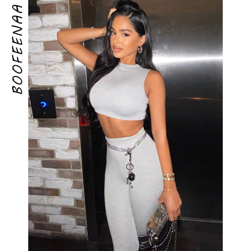 BOOFEENAA Athleisure 2 Piece Leggings Set Sportswear Summer Outfits for Women 2023 Crop Top and Pants Sets Wholesale C70-CZ23
BOOFEENAA Athleisure 2 Piece Leggings Set Sportswear Summer Outfits for Women 2023 Crop Top and Pants Sets Wholesale C70-CZ23