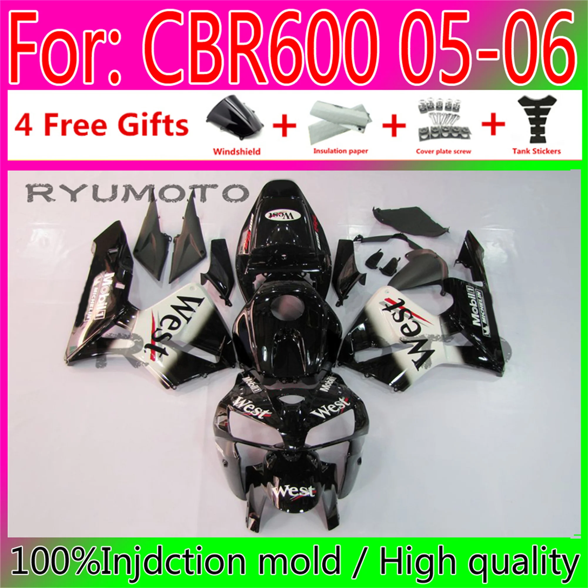 New ABS Motorcycle Whole Fairings Kit for HONDA CBR600RR F5 2005 2006 CBR600 RR CBR 600RR 05 06 Bodywork fairing
New ABS Motorcycle Whole Fairings Kit for HONDA CBR600RR F5 2005 2006 CBR600 RR CBR 600RR 05 06 Bodywork fairing