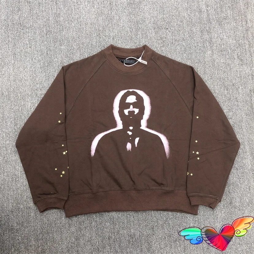 

2023 Brown Worldwide Sp5der Crewneck Men Women Hip Hop Young Thug Spider Sweatshirts Loose 555555 Web Hoodie