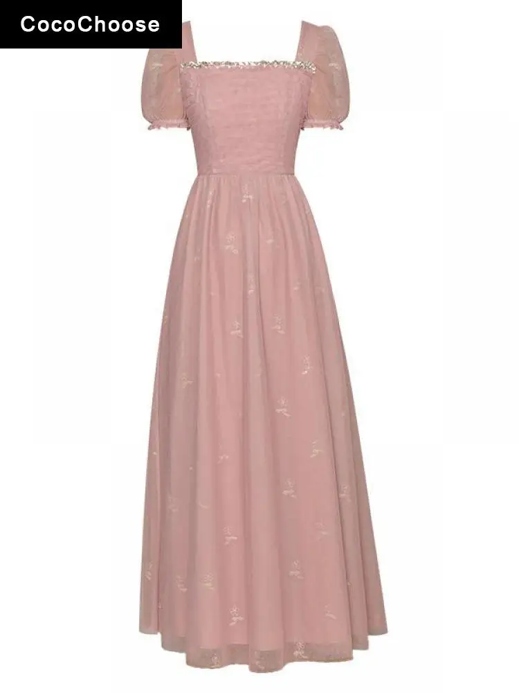 Designer Maxi Dress Women Luxury 2022 Runway Summer Short Sleeve Birthday Party Gown Diamonds Square Collar Mesh Long Dresses
Designer Maxi Dress Women Luxury 2022 Runway Summer Short Sleeve Birthday Party Gown Diamonds Square Collar Mesh Long Dresses