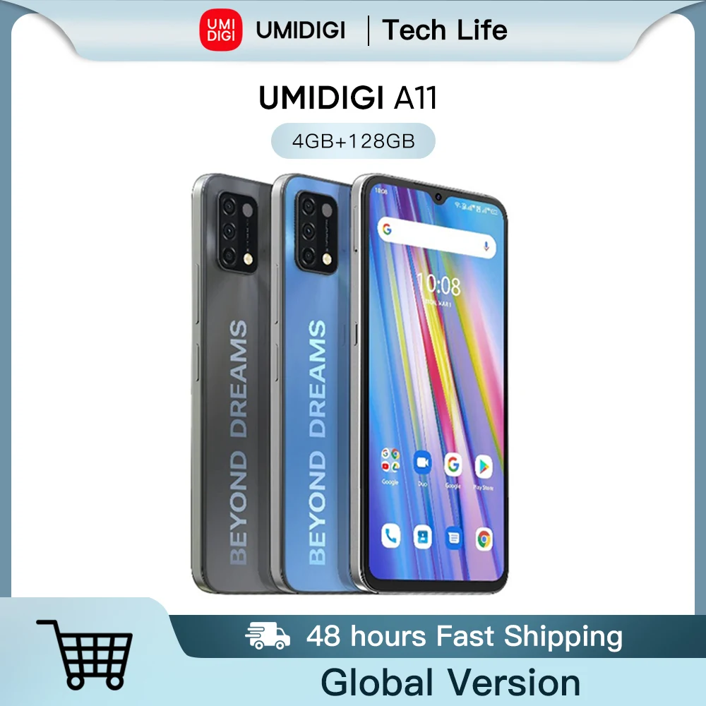 UMIDIGI A11 Global Version 4GB RAM 128GB ROM Smartphone Android11 HelioG25 6.53"16MP AI Triple Camera HD+ 5150mAh Cellphone
UMIDIGI A11 Global Version 4GB RAM 128GB ROM Smartphone Android11 HelioG25 6.53"16MP AI Triple Camera HD+ 5150mAh Cellphone