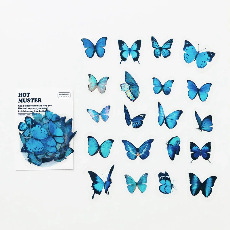 Stickers 40PCS /Pack Blue Butterfly PVC Craft Sticker Notebook Diary DIY Decoration
Stickers 40PCS /Pack Blue Butterfly PVC Craft Sticker Notebook Diary DIY Decoration