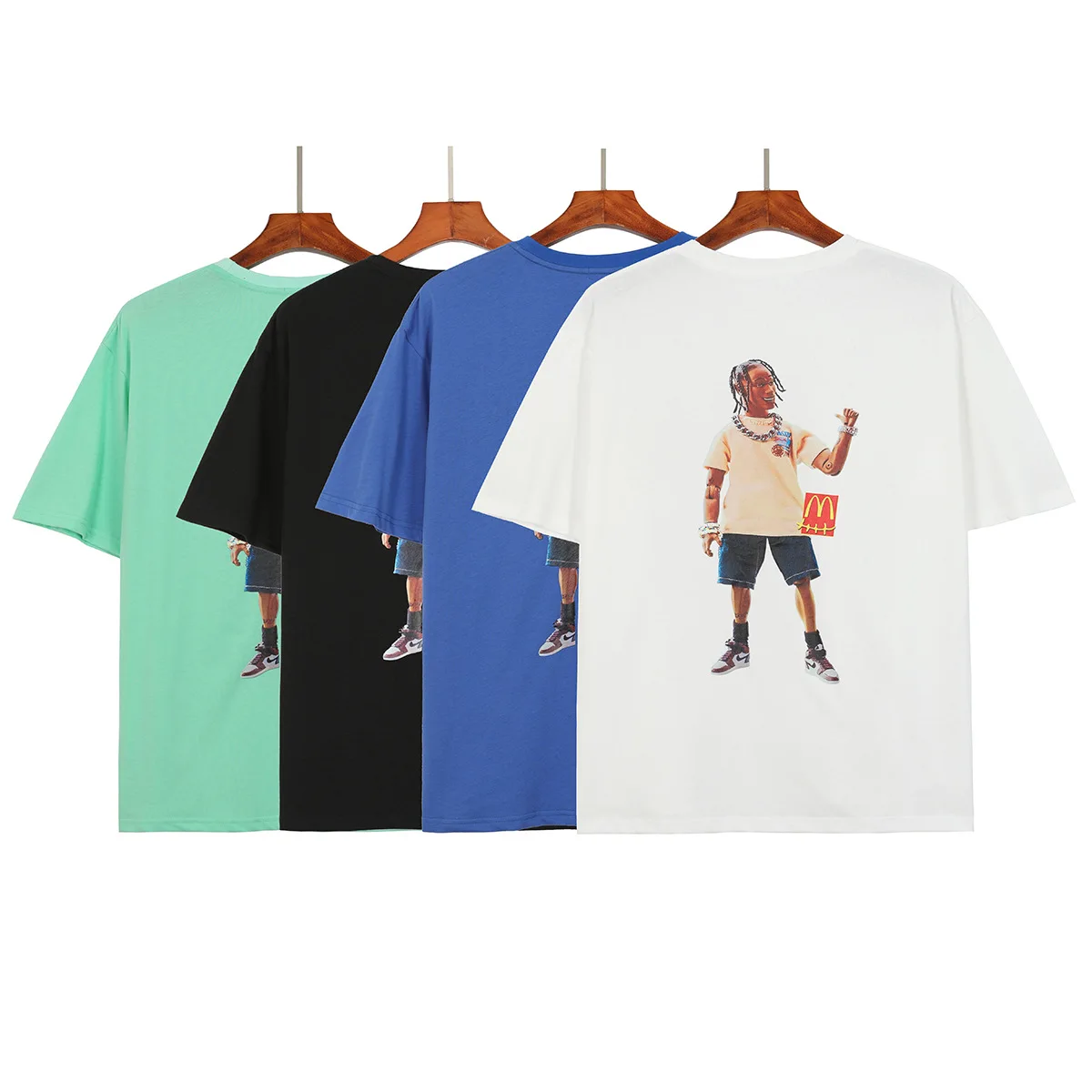 

Travis Scott cactus Jack short sleeve T-shirt beautiful fashion TS co branded spoof hip hop loose high street