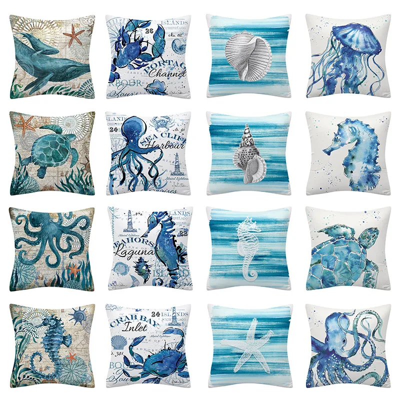Ocean Animal Decorative Pillows Cover 45x45 Polyester Sofa Cushions Sea Turtle Shell Cushion Cover Home Decor Pillowcases
Ocean Animal Decorative Pillows Cover 45x45 Polyester Sofa Cushions Sea Turtle Shell Cushion Cover Home Decor Pillowcases