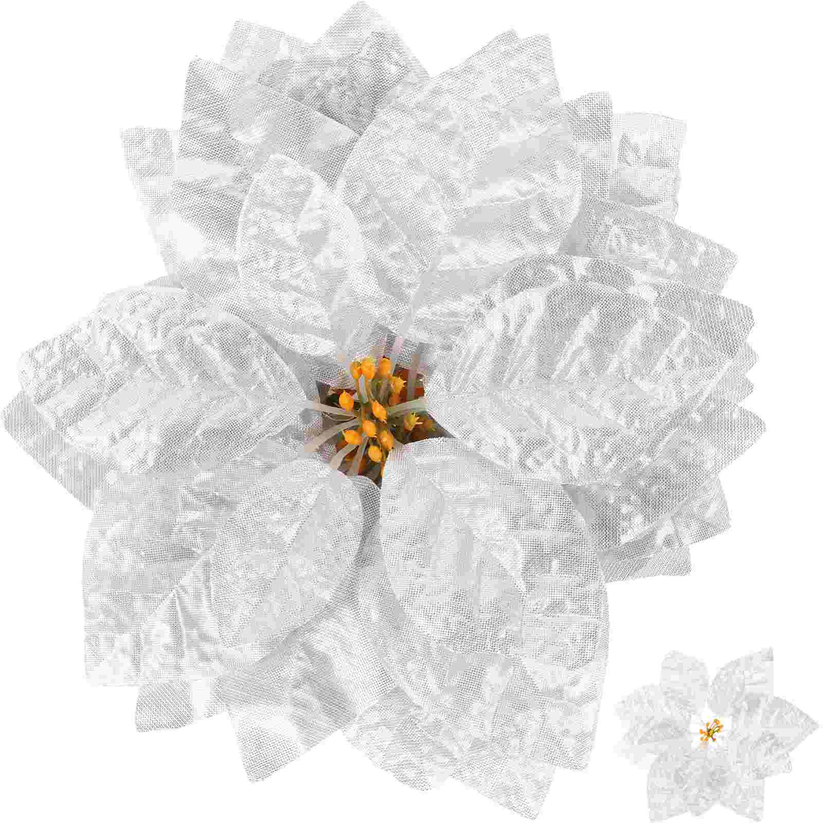 28 Pcs Imitation Poinsettia Flower Mini Christmas Tree Artificial Xmas Decorations Cloth Flowers Glitter Garland
28 Pcs Imitation Poinsettia Flower Mini Christmas Tree Artificial Xmas Decorations Cloth Flowers Glitter Garland
