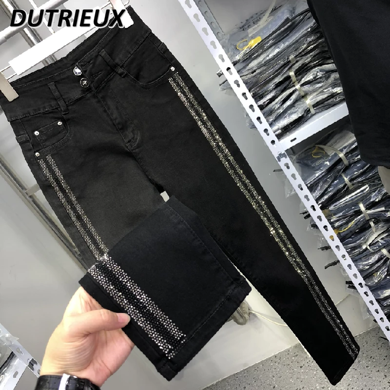 Harajuku Black Pantalones Rhinestone High Waist Skinny Jeans Women Fall 2023 New Elastic Slim Fit Denim Trousers Pencil Pants
Harajuku Black Pantalones Rhinestone High Waist Skinny Jeans Women Fall 2023 New Elastic Slim Fit Denim Trousers Pencil Pants